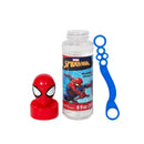 Sandy Ruben Little Kids Marvel Spider Man bubble wand set includes a red Spider-Man head, bubble bottle, and blue wand for creating bubbles.