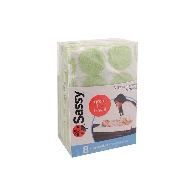 Sassy - 8 Ct Disposable Changing Pads Image 1