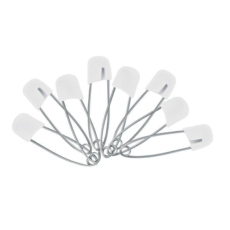 Sassy - 8Pk Diaper Pins, White Image 1