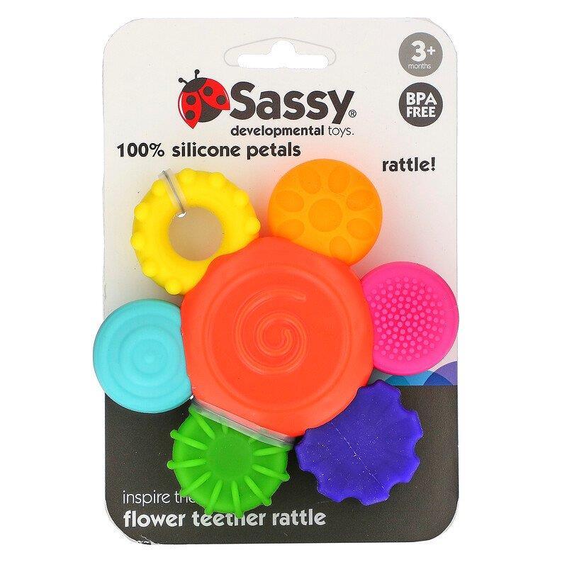 Sassy - Flower Silicone Rattle Teether Image 2