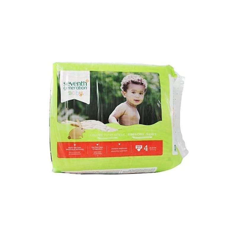Seventh Generation Baby Diapers, Free-And-Clear For Sensitive Skin, Original Unprinted, Size 4 Image 1