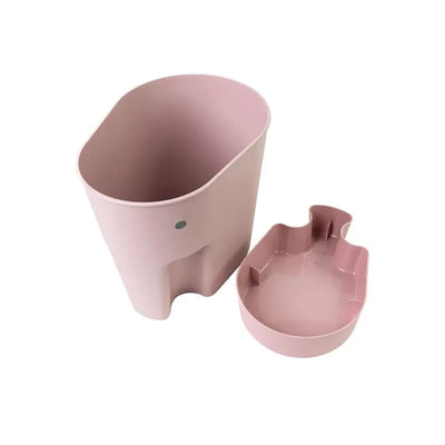 Blush Shnuggle Ellie Bath Toy Storage Scoop, featuring a large scoop design and a smaller removable container.
