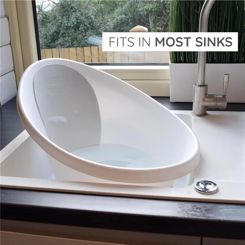 Shnuggle - Newborn Baby Bath With Plug, Pebble Grey Image 3