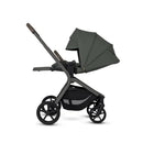 Silver Cross Breez Compact Stroller in pewter, featuring a folding bassinet, adjustable canopy, and spacious storage basket.