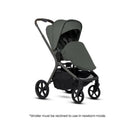Silver Cross Breez Compact Stroller in Pewter, featuring a reclined seat and spacious storage basket; includes safety instructions.