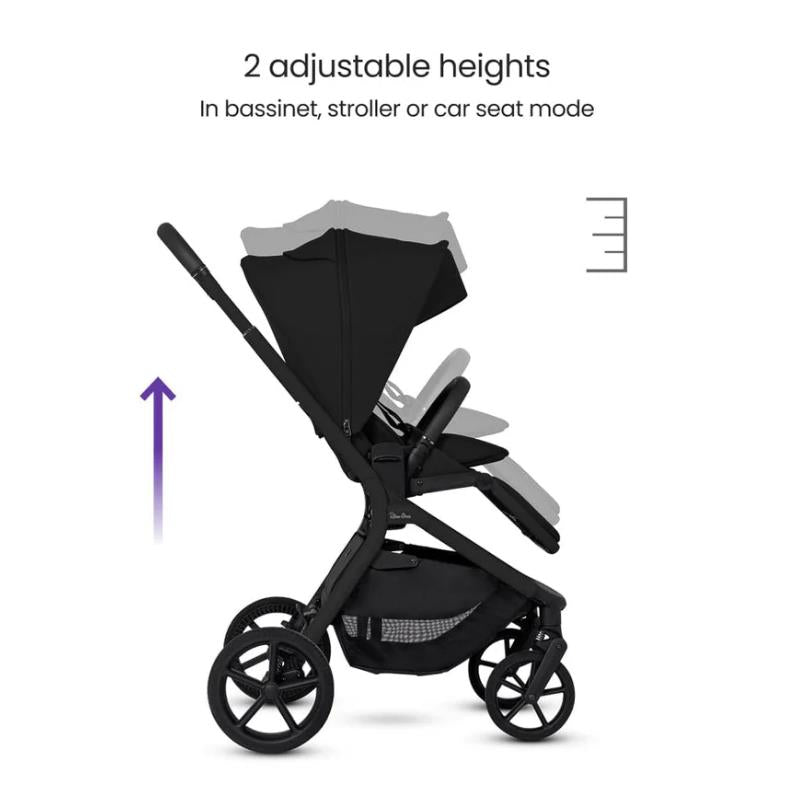 Silver Cross Breez Modular Stroller & Bassinet Bundle, Onyx Image 5
