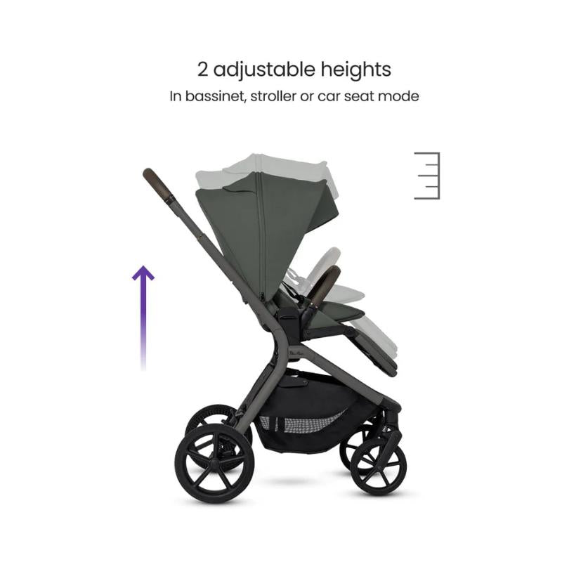 Silver Cross Breez Modular Stroller & Bassinet Bundle, Pewter Image 5