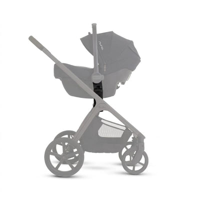 Silver Cross Cove 2 universal car seat adapters attached to a stroller, showcasing the connection points and design.