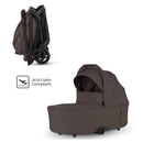Silver Cross Nia Compact Stroller & Folding Bassinet Bundle, Chocolate Image 14