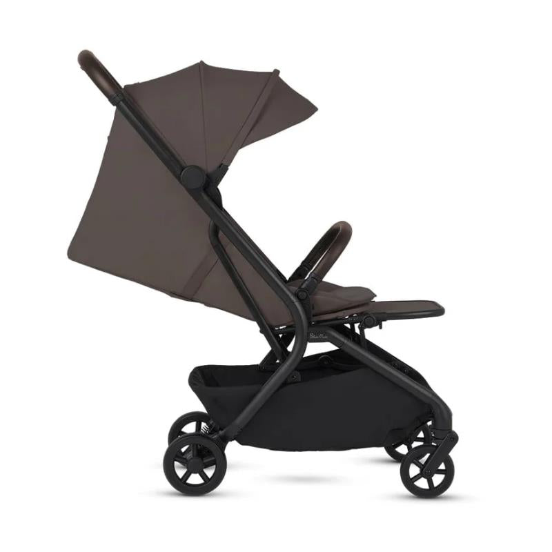 Silver Cross Nia Compact Stroller & Folding Bassinet Bundle, Chocolate Image 3