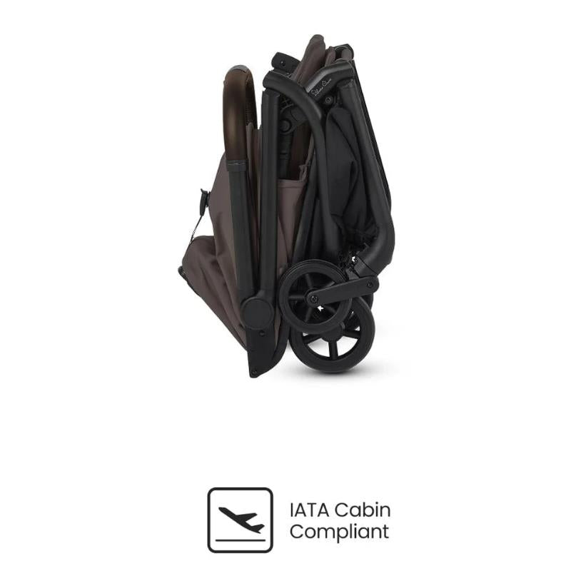 Silver Cross Nia Compact Stroller & Folding Bassinet Bundle, Chocolate Image 7