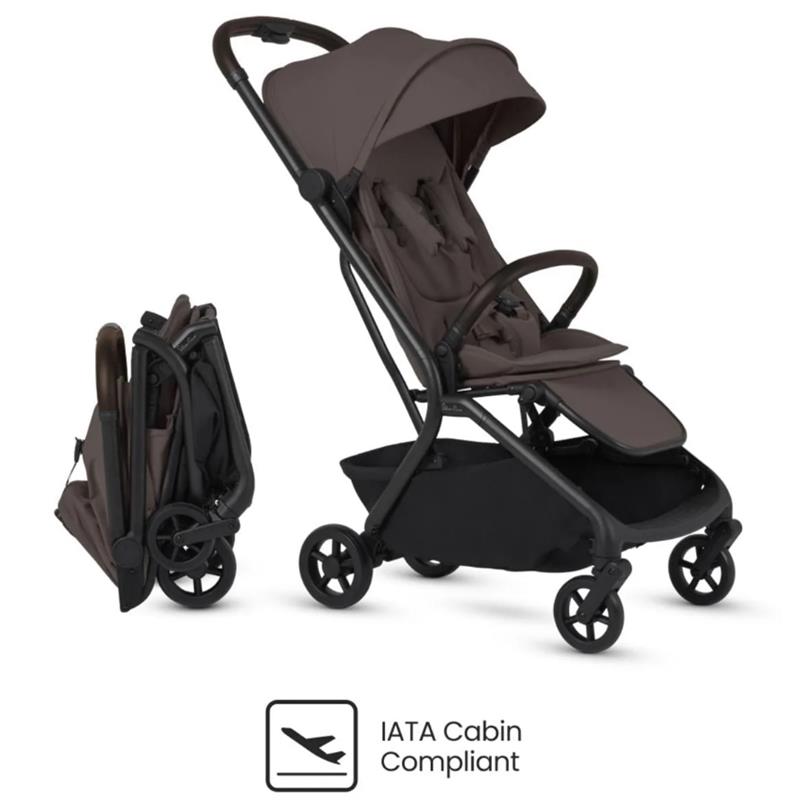 Silver Cross Nia Compact Travel Stroller, Cup Holder & Travel Bag Bundle, Chocolate Image 3
