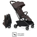 Silver Cross Nia Compact Travel Stroller, Cup Holder & Travel Bag Bundle, Chocolate Image 3