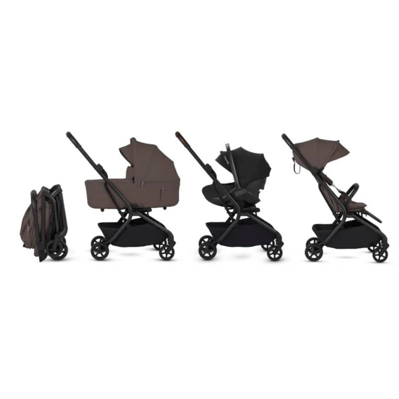 bassinet travel stroller Silver Cross Nia Compact Travel Stroller & Bassinet Bundle, Chocolate