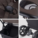 Silver Cross Nia Compact Travel Stroller & Bassinet Bundle, Chocolate Image 5