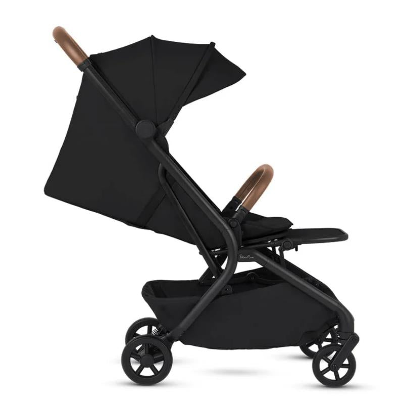 onyx stroller cybex Silver Cross Nia Compact Travel Stroller & Bassinet Bundle, Onyx
