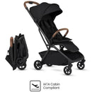 Silver Cross Nia Compact Travel Stroller & Bassinet Bundle, Onyx Image 9