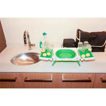 SinkBoss Portable Drying Rack, GreenWhite Image 2