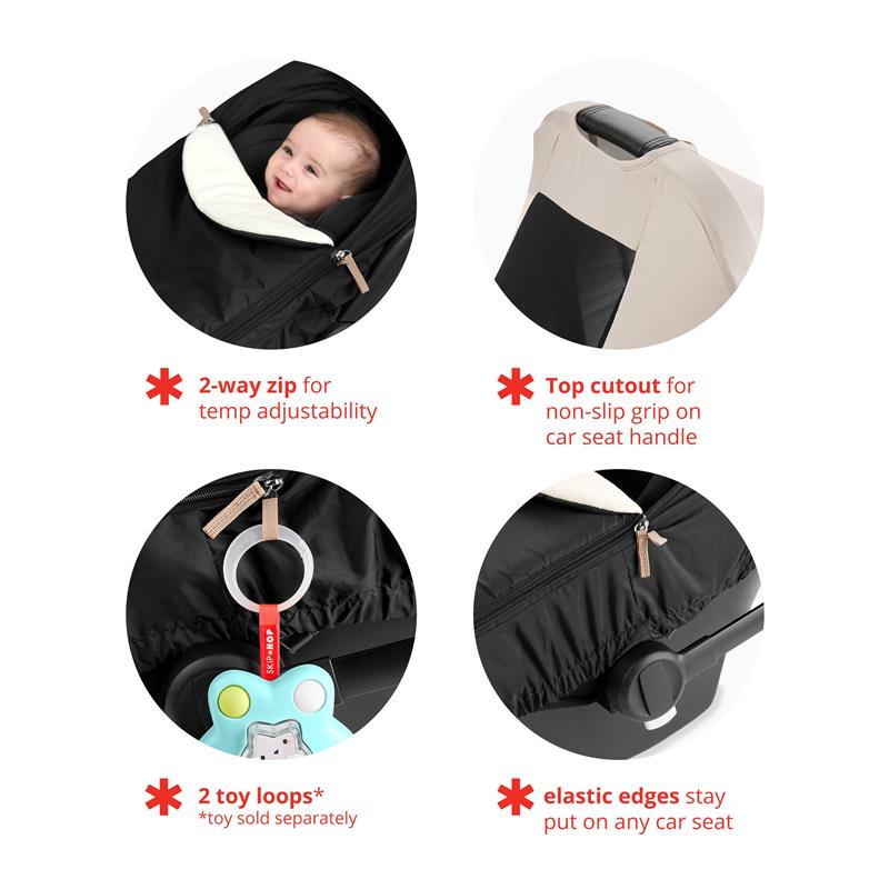 Skip Hop - All Seasons Baby Car Seat Cover 4 in 1 Universal Fit Image 6