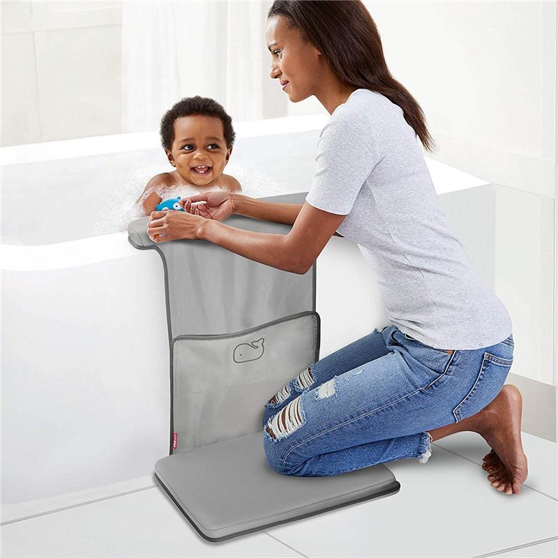 Skip Hop Baby Bath Moby All-In-One Elbow Saver & Kneeler, Grey Image 5