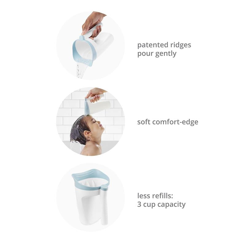 Skip Hop - Baby Bath Rinse Cup Wave Tear Free Waterfall Rinser White Image 3