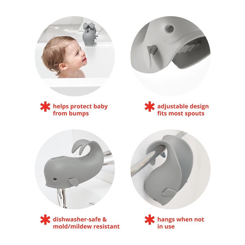 Skip Hop Baby Bath Spout Cover, White Image 2