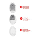 Skip Hop - Baby Bath Tub, 3-Stage Smart Sling Tub, Moby, White Image 4