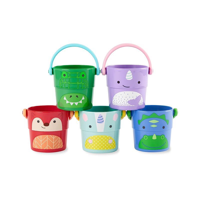 Skip Hop - Baby Bath Zoo Stack & Pour Buckets Toy Image 1