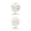 Skip Hop Baby Shopping Cart Cover & Baby High Chair Cover 2-in-1 with Secure Seatbelt, Oat Image 4
