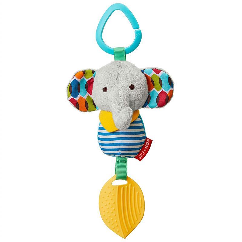 Skip Hop - Bandana Buddies Chime & Teether Stroller Toy, Elephant. Image 1