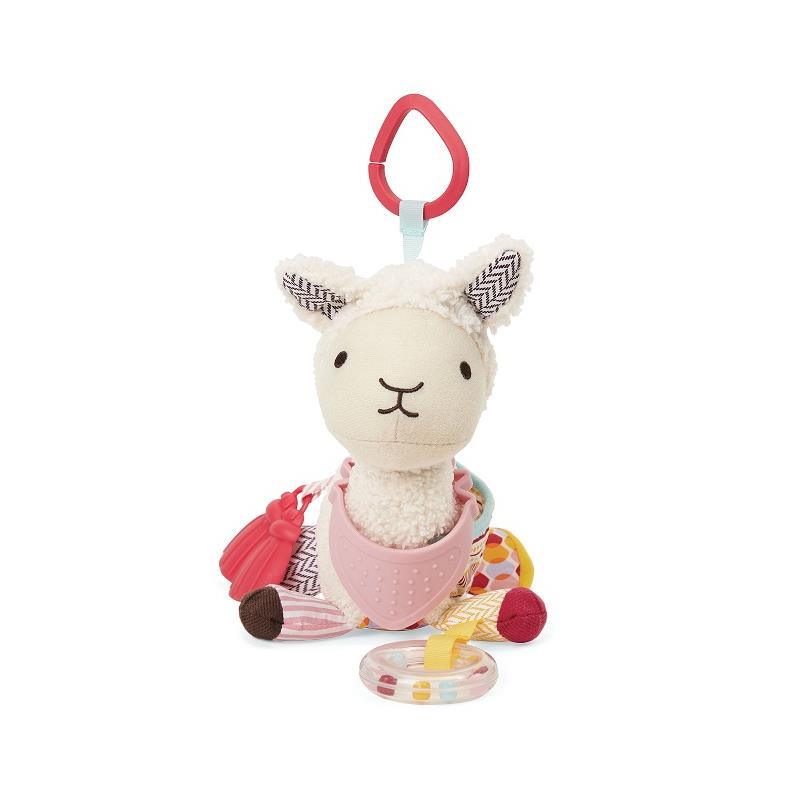Skip Hop Clip On Llama Sensory Toy W/Baby Teether & Baby Rattle  Image 1