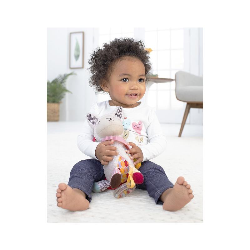 Skip Hop Clip On Llama Sensory Toy W/Baby Teether & Baby Rattle  Image 4