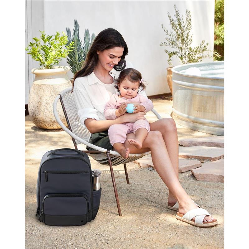 Skip Hop - Diaper Bag Backpack: Flex, Multi-Function Baby Travel Bag with Changing Pad & Stroller Attachment, Navy Image 10
