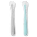 Skip Hop Easy Feed Two Spoon Set, Grey & Soft Teal Image 1