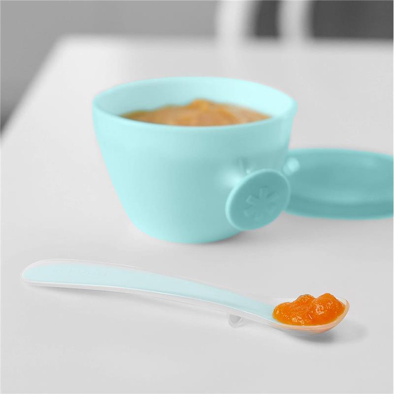 Skip Hop Easy Feed Two Spoon Set, Grey & Soft Teal Image 4