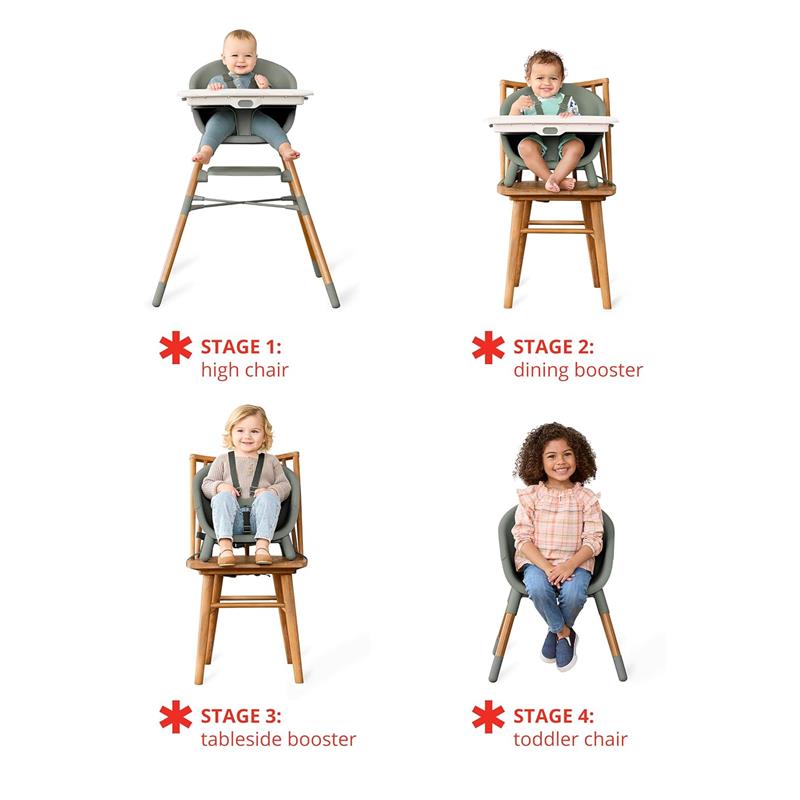 Skip Hop EON Baby High Chair 4-in-1 Convertible High Chair, Thyme Image 4