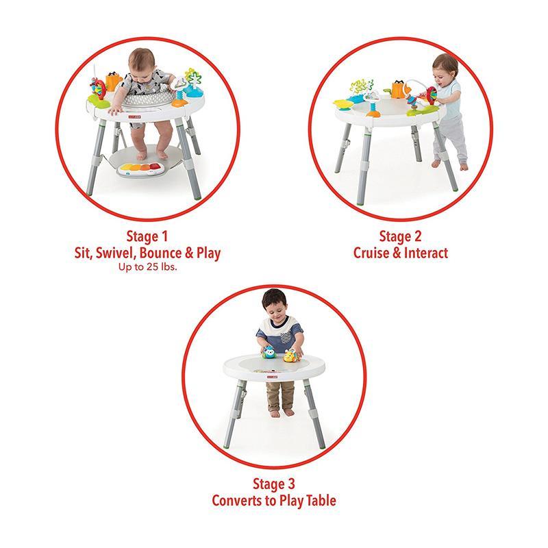 Skip Hop Explore and More Baby's View 3-Stage Activity Center, White Image 7