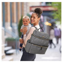 Skip Hop - Flatiron Diaper Backpack, Black And White Stripe Image 3