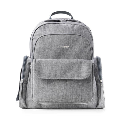 Skip Hop Luna Diaper Bag Backpack with Portable Changing Pad, Heather Grey Image 1