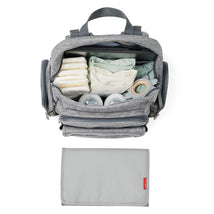 Skip Hop Luna Diaper Bag Backpack with Portable Changing Pad, Heather Grey Image 2