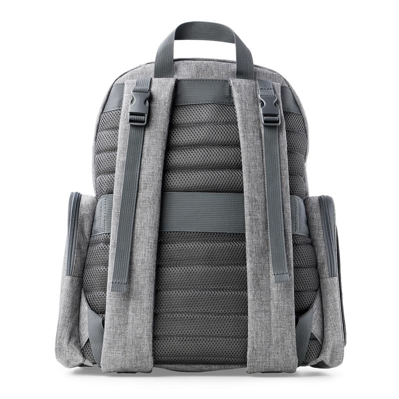Skip Hop Luna Diaper Bag Backpack with Portable Changing Pad, Heather Grey Image 4