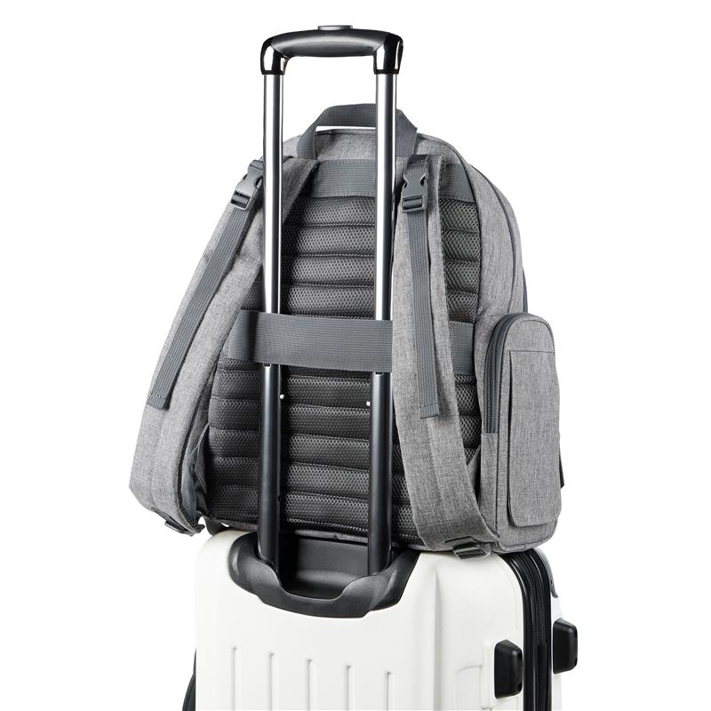 Skip Hop Luna Diaper Bag Backpack with Portable Changing Pad, Heather Grey Image 6