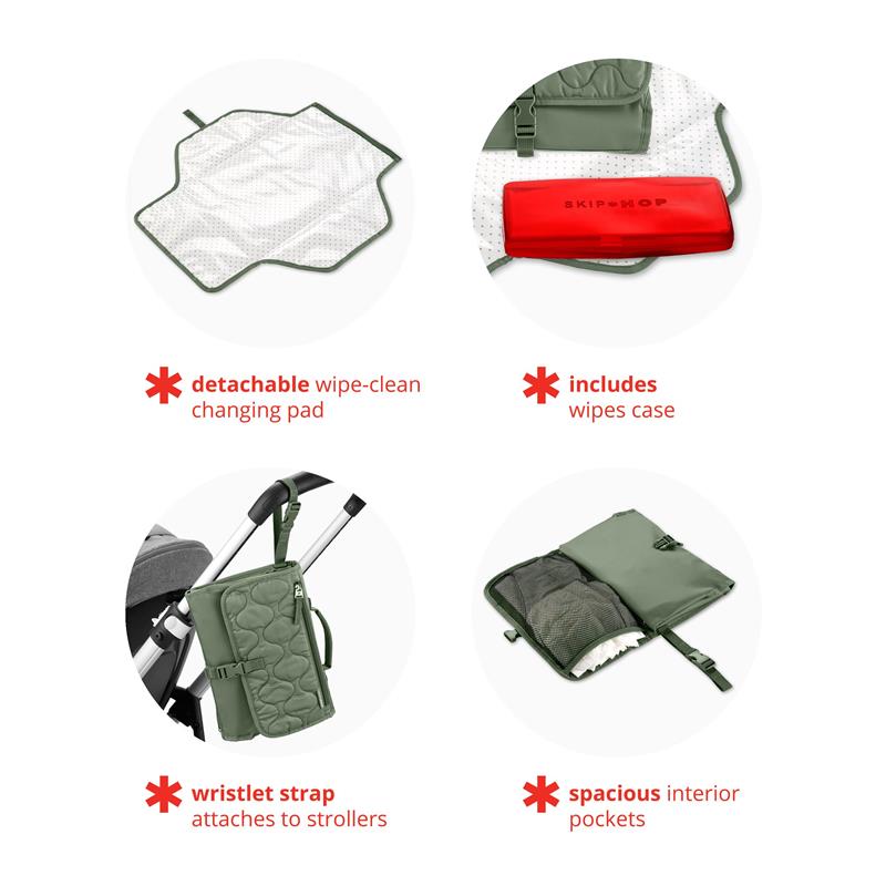 Skip Hop - Portable Baby Changing Pad Pronto, Sage Image 3