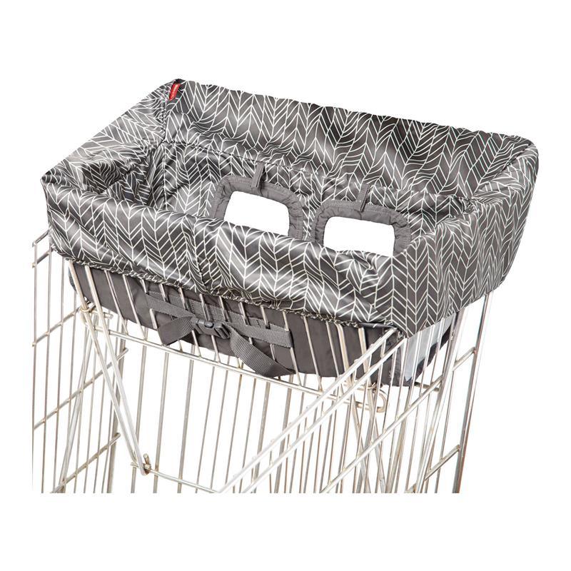 Skip Hop Take Cover Shopping Cart Cover, Grey Feather Image 3
