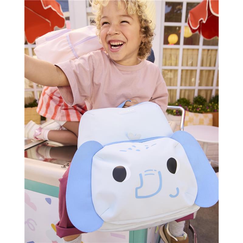 Skip Hop Toddler Backpack with Adjustable Padded Straps, Elephant Image 2
