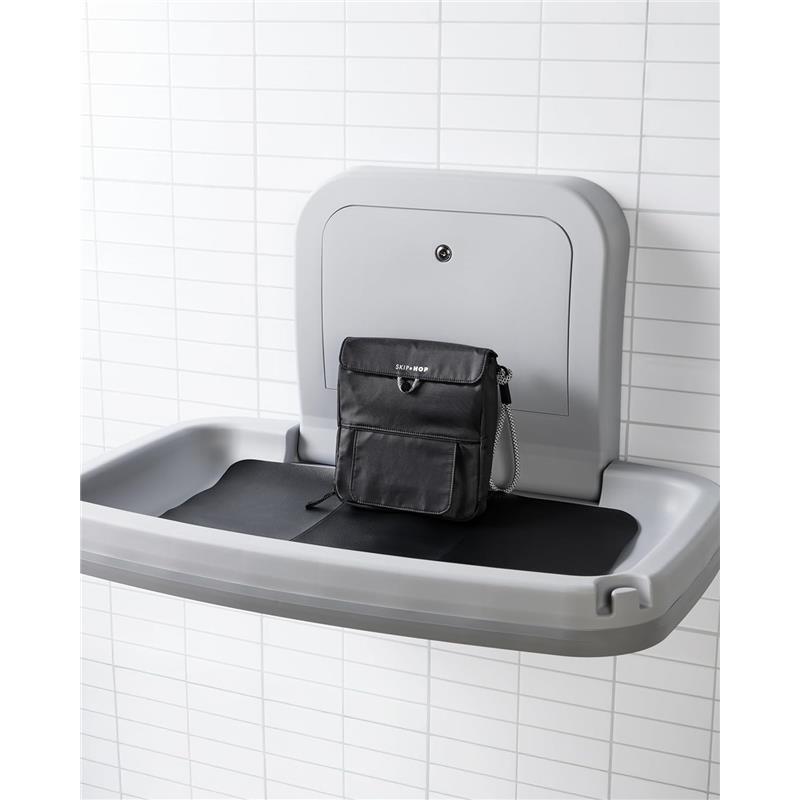 Skip Hop Travel Baby Changing Pad with Easy-Clean Surface, Clean Slate Black Image 5