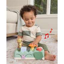 Skip Hop Tummy Time & Seated Play Cause & Effect Developmental Musical Baby Toy with 12 Animal Sounds, Lights, Music and 6 Activities, Geometric Wo Image 2