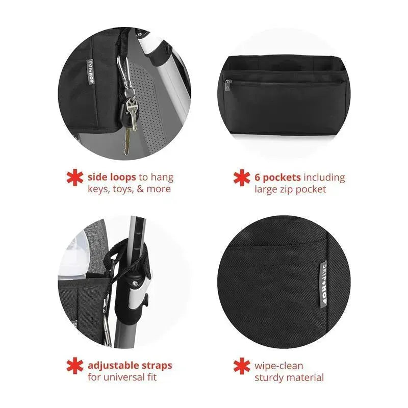 bugaboo black organiser Skip Hop - Universal Stroller Organizer, Grab & Go Ultra, Black