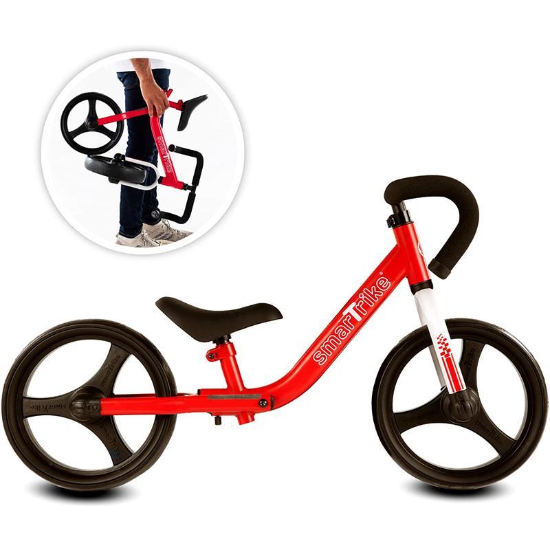 SmarTrike - Folding Balance Bike with Safety Gear, Red Image 1