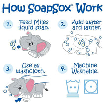 SoapSox Bath Toy Sponge, Miles The Elephant Image 3